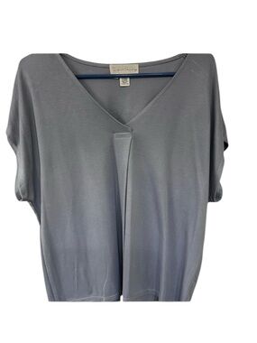 NWT French Laundry Relaxed V-Neck Boxy Top in lavender